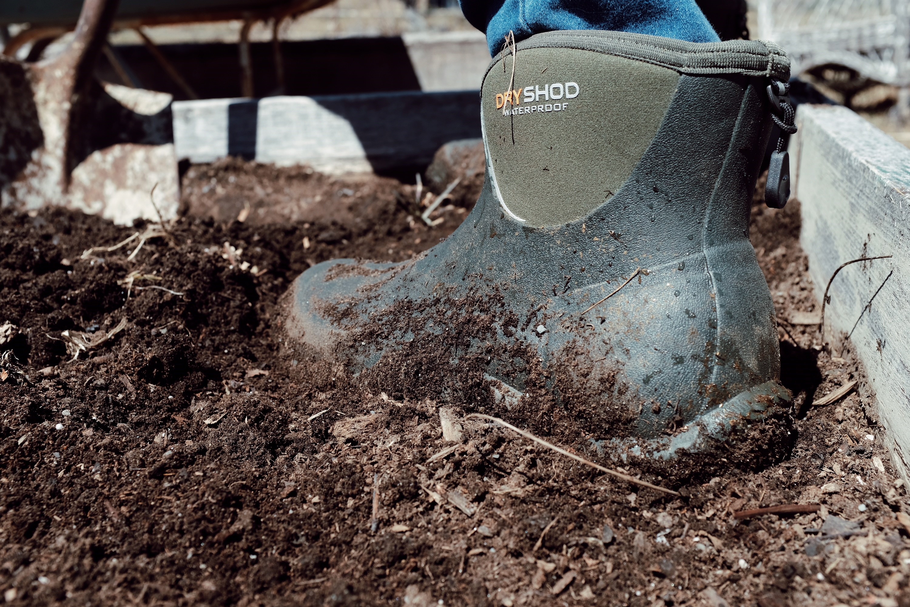 Legend Camp Boots in the Garden Close-up